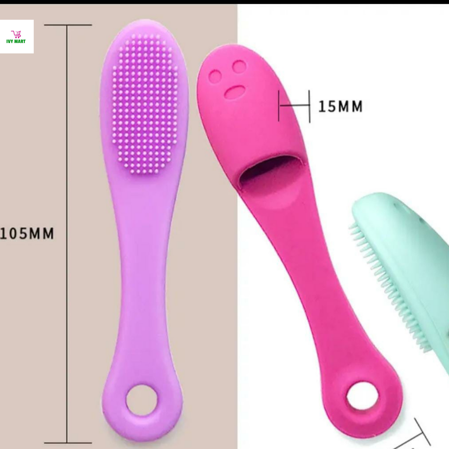 Silicone Nose Brush Facial Pore Cleaner Finger Shape Double-side Scrub Nose Clean Brush Blackhead Remove Washing Skin Care Tool